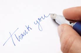 how to say thank you handwritten note
