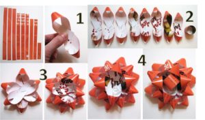 recycled paper bows gift wrapping