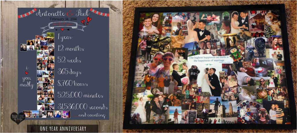 A glimpse at our 1st year. I made this for the traditional anni…   Anniversary scrapbook 1 year, 1st anniversary gifts for him, First year  anniversary gifts for him
