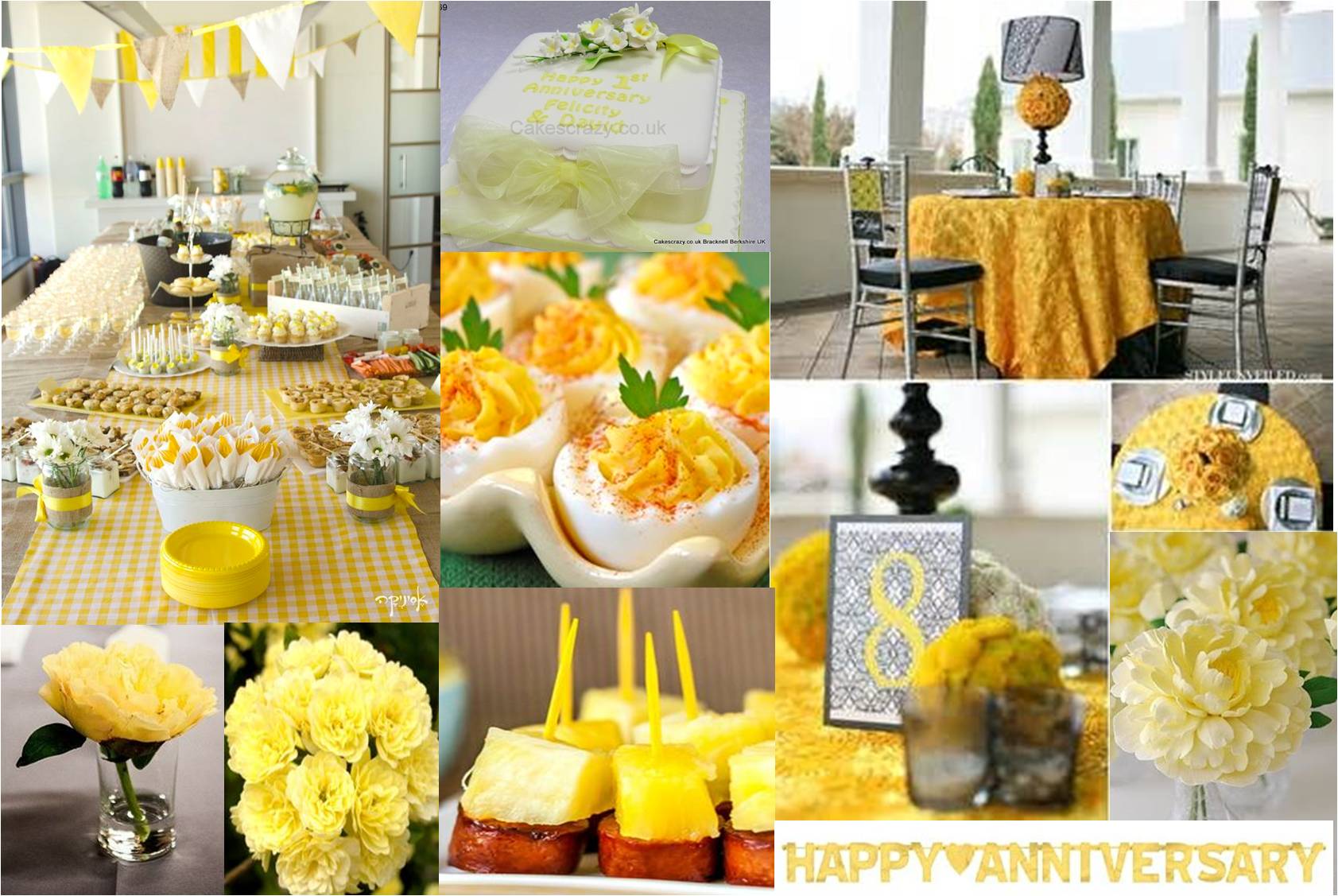 first anniversary yellow party