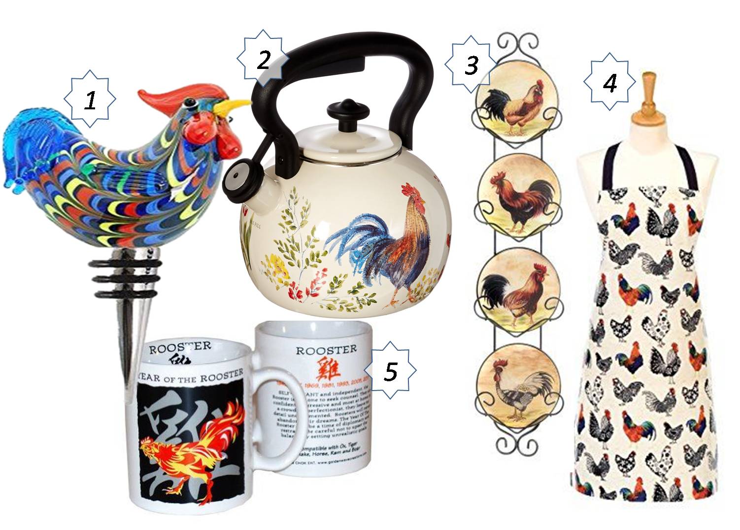 Year Of The Rooster Kitchen Knicknacks 